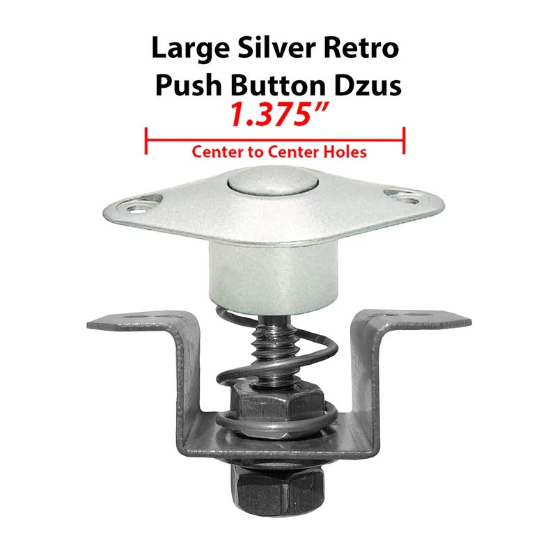 Push Button Latches Large Silver Dzus 1.375 Push Button Quick Latch Release - Image 3